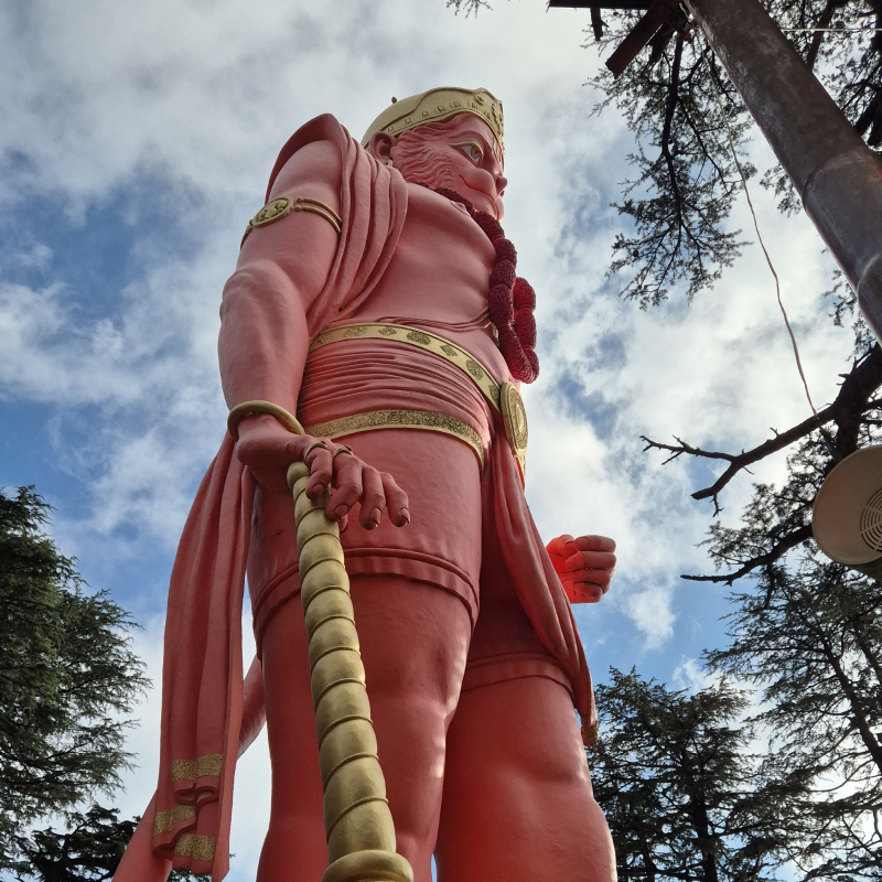 Jakhu Temple peak height view overlooking Shimla valley
