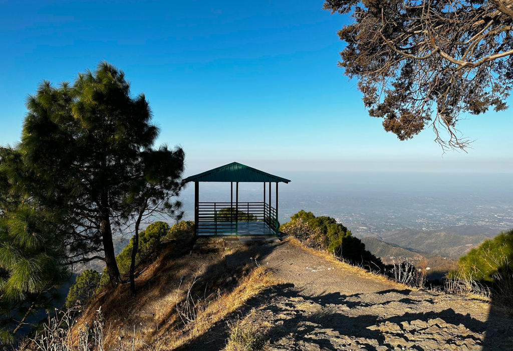 Sunset view from near Monkey Point Kasauli looking toward Chandigarh valley